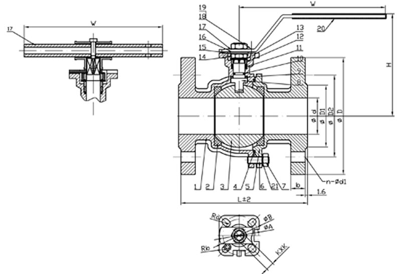 150 lb Flange Drawing