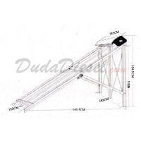 24 tube solar water heater collector in stand sketch