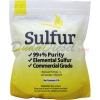 3  of commercial grade yellow sulfur powder (Front)