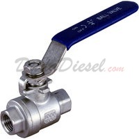 1/4" NPT 2-Piece 304 Stainless Steel Ball Valve WOG1000