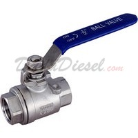 1/2" NPT 2-Piece 304 Stainless Steel Ball Valve WOG1000