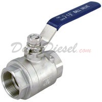 1-1/4" NPT 2-Piece 304 Stainless Steel Ball Valve WOG1000