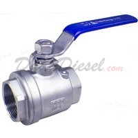 1-1/4" NPT 2-Piece 304 Stainless Steel Ball Valve WOG200