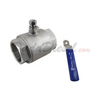 2PC Heavy Ball Valve WOG1000 Type I 4" NPT Components