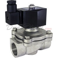 2-way stainless steel viton seal solenoid valve normally open 1"