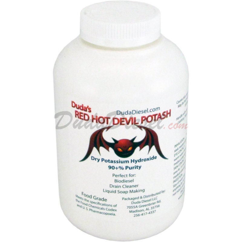 2 lb Potassium Hydroxide Meets Food Chemical Codex High Grade Red Hot Devil Caustic Potash Flakes