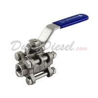 3PC Ball Valve WOG1000 Type II 1/4" NPT