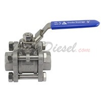 WOG1000 SUS304 3-Piece Ball Valve 1/2" NPT