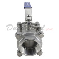 3PC Ball Valve WOG1000 Type II 2-1/2" NPT Front View