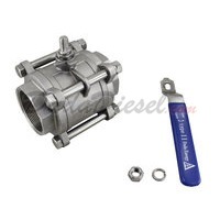 3PC Ball Valve WOG1000 Type II 3" NPT Components