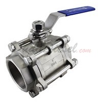 3PC Ball Valve WOG1000 Type II 4" NPT 	