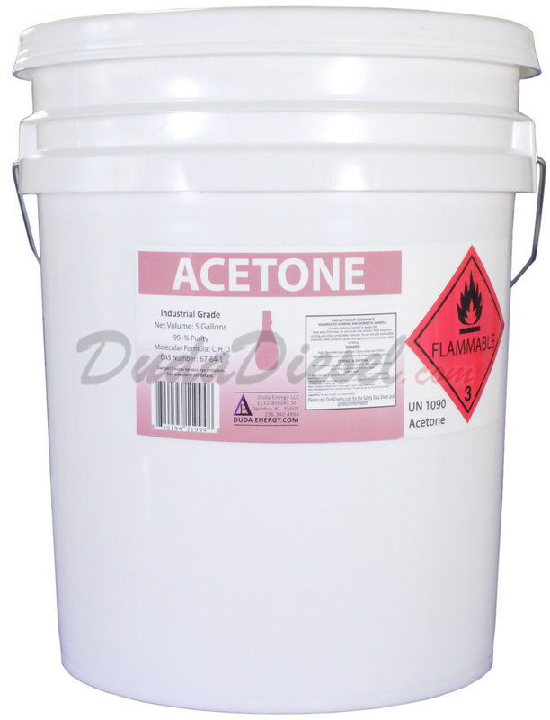 5 Gallon Pail of Pure Acetone Concentrated Industrial Solvent Removes Paint Polish Wax