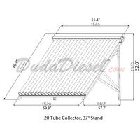 20 Tube 37° Flat Roof / Ground Solar Collector Stand