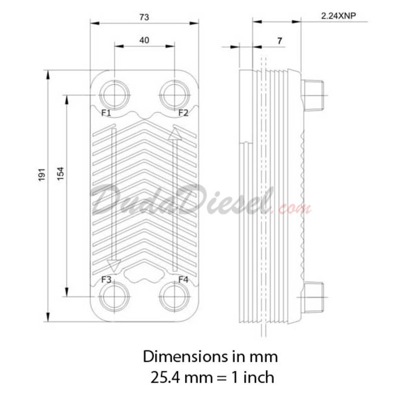 B3-12A 20 Plate Beer Wort Garden Hose Chiller [HX1220BWGH