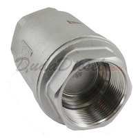 WOG1000 SUS304 Vertical Check Valve 1-1/2" NPT Front View