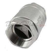 WOG1000 SUS304 Vertical Check Valve 2" NPT Front View