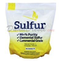 5 lb duda energy ground yellow sulfur powder (Front)