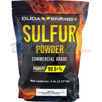 5 lb duda energy ground yellow sulfur powder (Front)